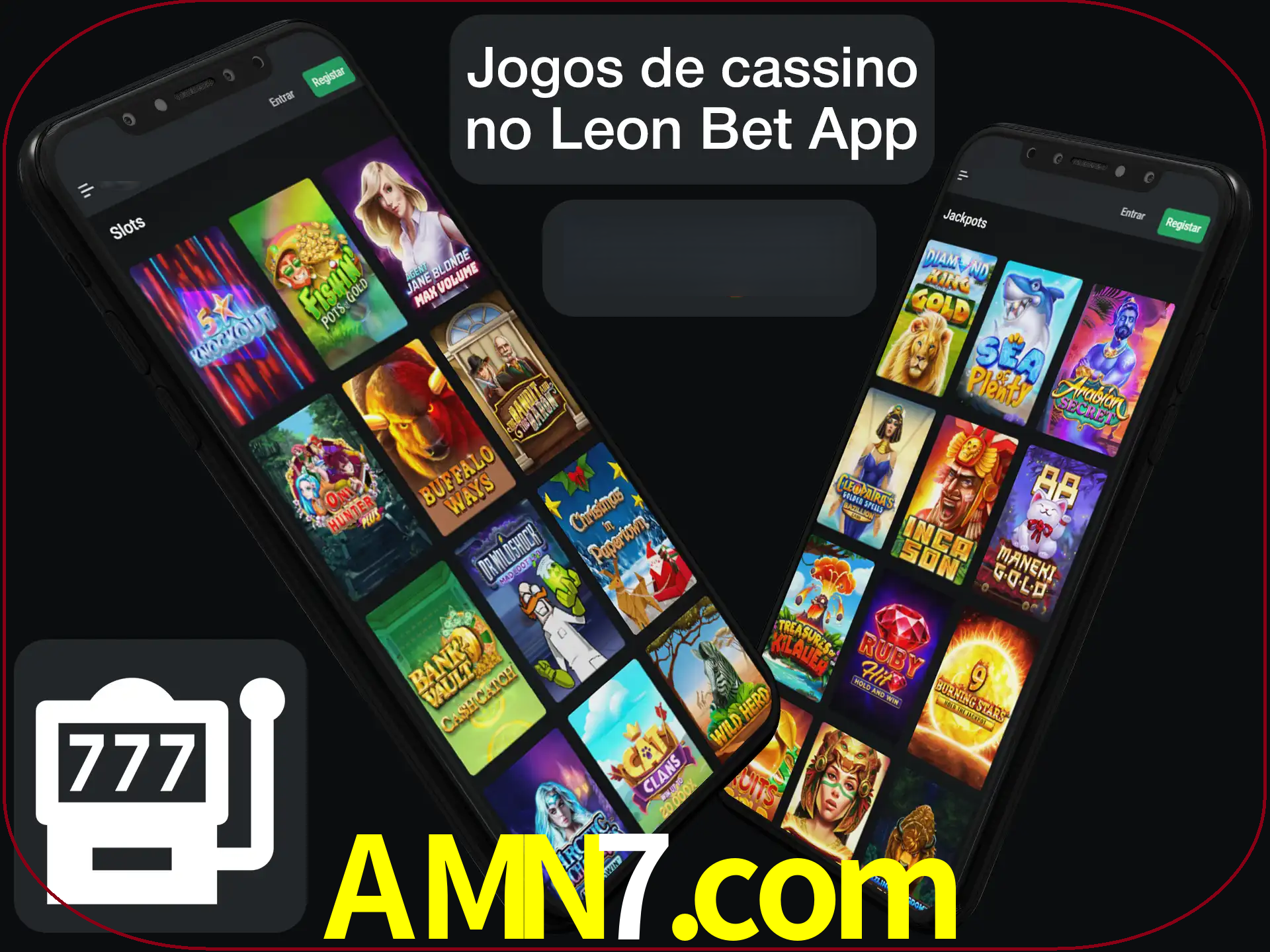 Escolha quais jogos de cassino jogar no app.