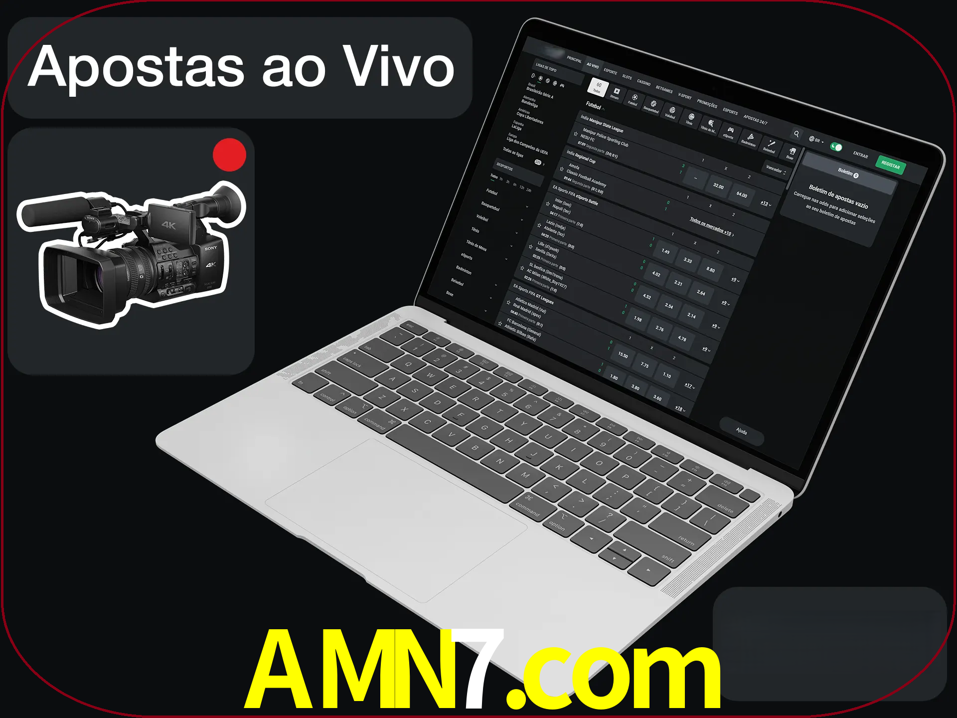Aposte em formato ao vivo em nosso site.